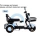 thumbnail image 3 of Triciclo eléctrico de 600 W, 60 V, 20 Ah, con motor dual, faro LED, neumáticos de vacío, 3 of 5