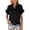 Black, variant on Summer Tops for Women 2023 Button Down Fashion Casual Short Sleeve Shirts Blouse