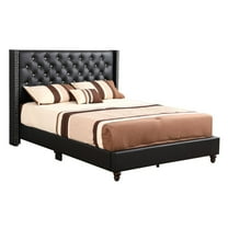 Home Furnitue Julie Black Full Upholstered Panel Bed