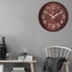 thumbnail image 3 of Reloj de pared Sunnimix de Madera oscura 12 pulgadas movimiento de barrido, 3 of 7