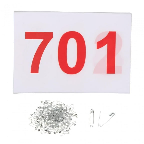 Baoblaze 100Pcs Running Bibs Athlete Numbers Reliable Sports Bibs Competitor Numbers for Running Games Competition Events Sports Event 701 to 800