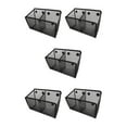 thumbnail image 1 of relayinert Magnetic Pencil Holder Black Mesh Basket Table Locker for Refrigerator 2 grid Small 5Set, 1 of 6