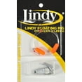 thumbnail image 4 of (1 pack) Lindy Floating Crawler Leech Snell Fluorescent Orange 2 Sinkers 1/4 oz. 1/2 oz., 4 of 6