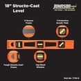 thumbnail image 2 of Johnson Level 7718-O 18 in. Orange Structo-Cast Level - 3 Vial, 2 of 2
