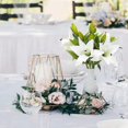 thumbnail image 5 of 4 piezas de flores de lirio artificial plantas arreglo de flores falsas boda de seda ramos de novia blanco interior al aire libre hogar cocina mesa de comedor centros de mesa L, 5 of 5