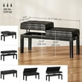 thumbnail image 3 of HOMCOM Piano Bench with Storage, Height Adjustable Piano Stool, Black, 3 of 10