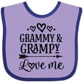 thumbnail image 3 of Inktastic Grammy and Grampy Love Me Valentine Boys or Girls Baby Bib, 3 of 4
