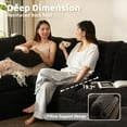 thumbnail image 4 of LAKPS 106.3" Modular Sectional Couch, Deep Seat Modular Couch for Families and Apartment Dwellers, No Assembly Required, Comfortable Sofa for Living Room, Corduroy, Black, 4 of 10