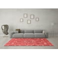 thumbnail image 3 of Ahgly Company Indoor Square Abstract Red Modern Area Rugs, 8' Square, 3 of 4