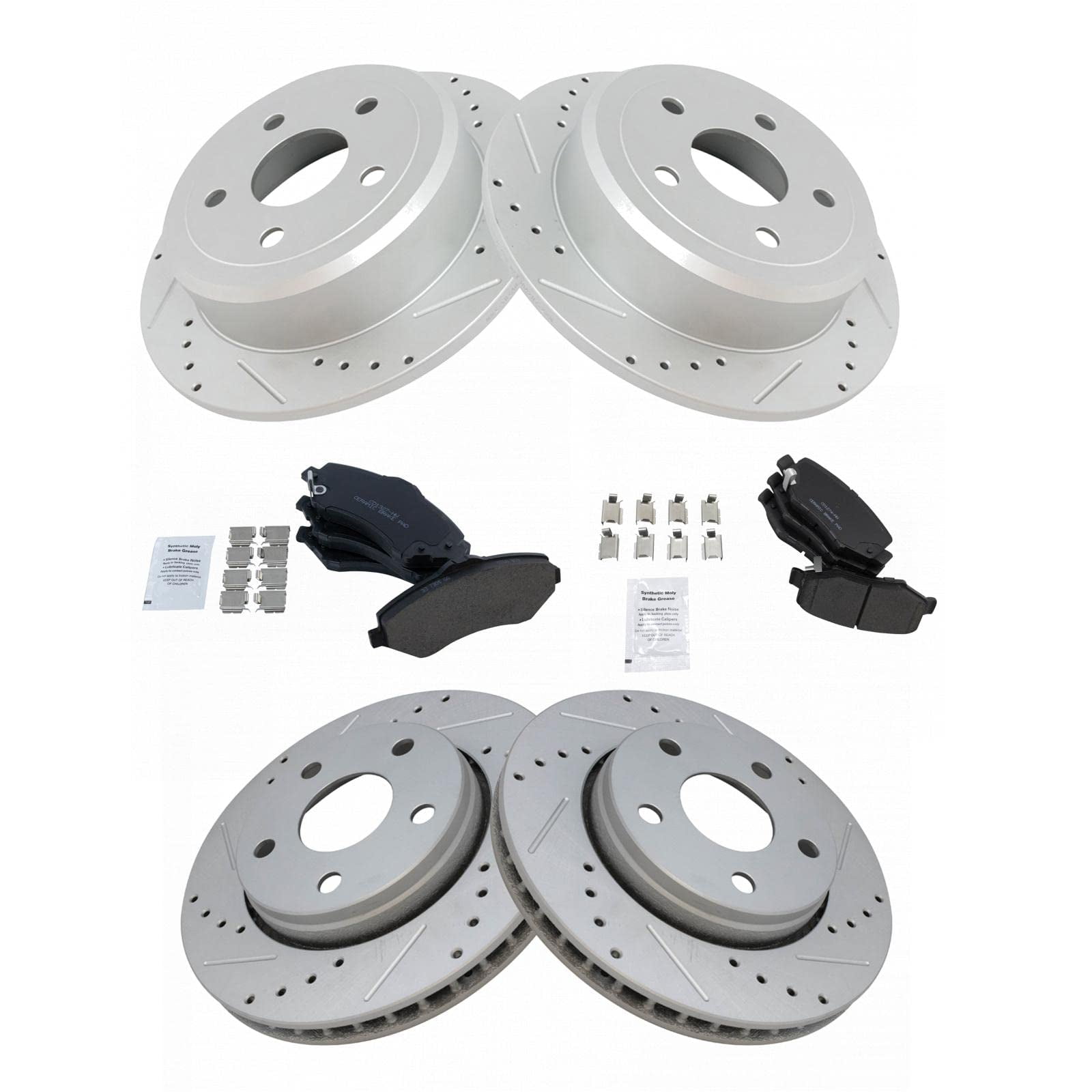 R1 Concepts Slotted Black Disc Brake Rotor Set WCPN1-52022 - View #7