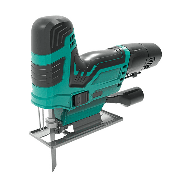 Portable Electric Jig Saw Small Multifunctional Saw Woodworking Electric Saw Handheld Wire Saw Tool (One Battery Included) a