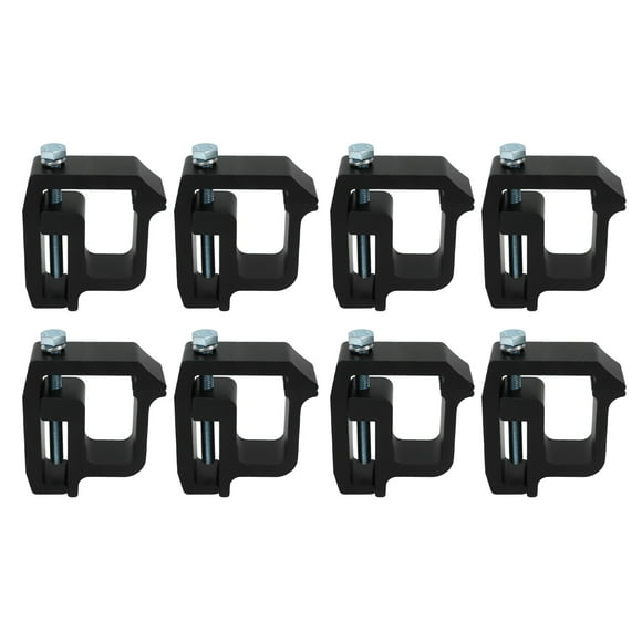 Truck  Clamps, Black Truck Bed Clamps Rustproof High Strength Aluminum  For Pickup Ladder Rack Canopy Black