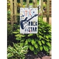 thumbnail image 2 of LADDKE Colorful Baby Little Rock Star Slogan for Kid Graphic Music Boy Guitar Garden Flag Decorative Flag House Banner 28x40 inch, 2 of 2