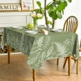 thumbnail image 3 of Spring Tablecloth 60×84 Inch Rectangular, Green Plants Wild Fern Washable Table Cover for Party Picnic Dinner Decor, 3 of 6