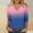 Dark Blue, variant on Sentmoon Going out Tops Three Quarter Sleeve V Neck Beach Tshirts Gradient Color Print Relaxed Concert Outfits for Women 2025 Summer Trendy for Tropical Vacation XXL