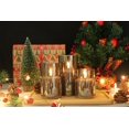 thumbnail image 3 of Velas sin llama GenSwin Glass de cera auténtica con mecha 3D gris remota, 3 of 7