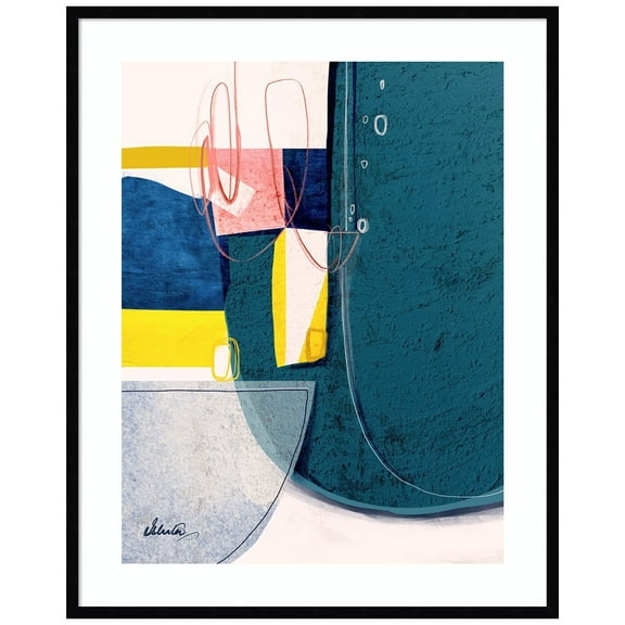 Amanti Art Green Fields 2 Wood Framed Wall Art Print