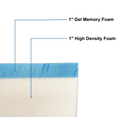 thumbnail image 2 of FoamRush 2" x 20" x 32" Cool Gel Memory Foam Seat Cushion Replacement Medium Firm (Upholstery Foam, Seat Replacement, Upholstery Sheet, Foam Rubber Padding, Couch, Sofa Cushion, Mattress)Made in USA, 2 of 8