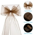 thumbnail image 4 of Uxcell 108 Inch Organza Chair Sashes Bow Sash Chiffon Ribbon Banquet Decoration Brown 25 Pack, 4 of 6