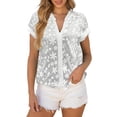 thumbnail image 7 of T Shirts For Women Womens Tops Summer Simple And Casual V Neck Solid Color Shirt Blouse, 7 of 7