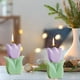 thumbnail image 5 of Velas aromáticas a tulipanes - Velas de cera de flores hechas a mano, rojo, amarillo rosado y blanco, 3,5x2,5x0,9 pulgadas, regalos de aromaterapia para decoración del hogar, bricolaje, relajación, 5 of 6