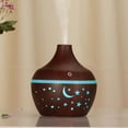 thumbnail image 4 of YiBai Brown Humidifiers for Bedroom, Star Sky Wood Grain Hollow Star Moon Humidifier Colorful Translucent Mini Portable 130ML Aromatherapy Machine #.457, 4 of 8