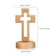 thumbnail image 4 of Wooden Cross Ornament Wood Tabletop Cross With Stand Religious Gift Church Supplies for Decoration, 4 of 4