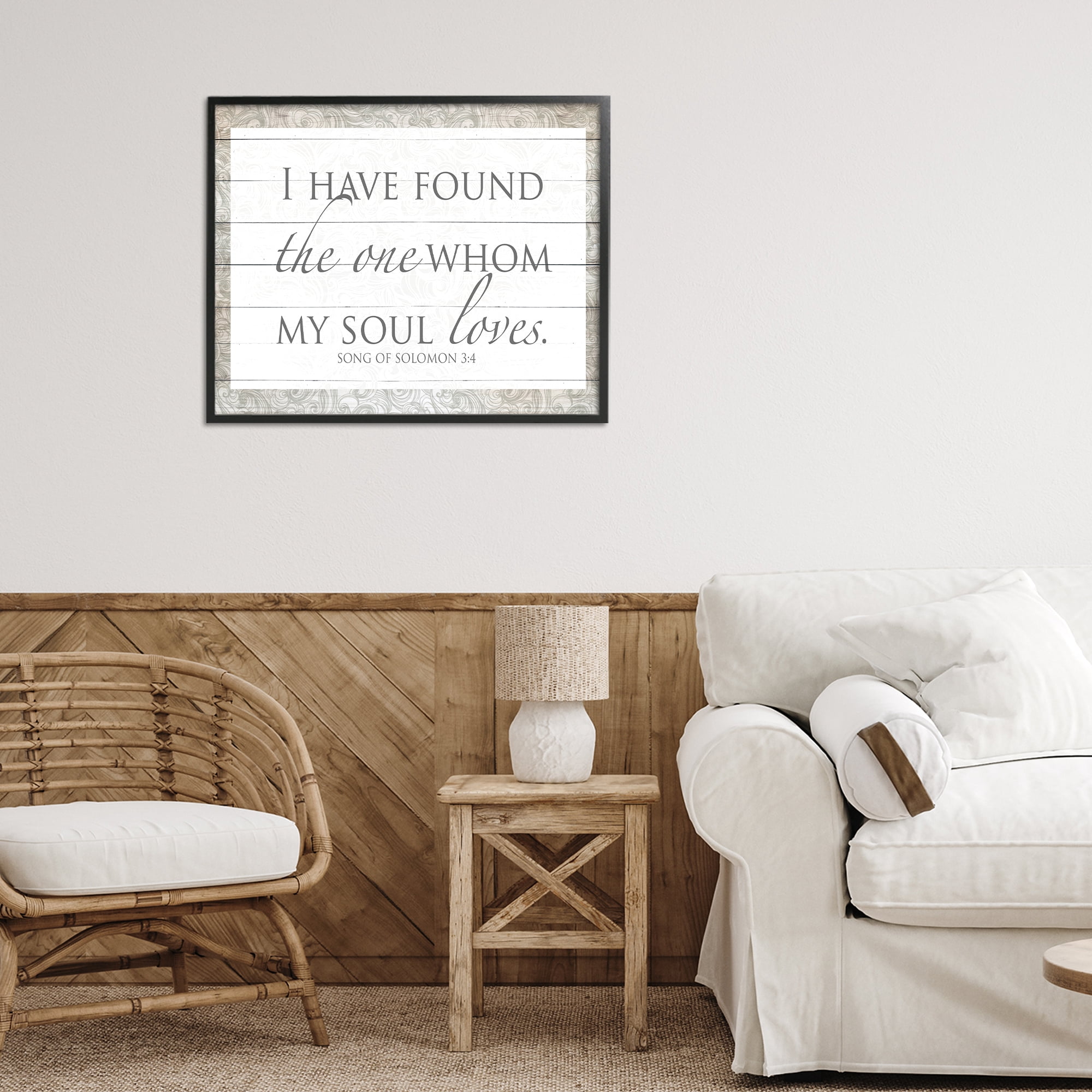 Stupell Industries The One Whom My Soul Loves Black Framed Giclee Art, design by SD Graphics Studio