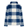 thumbnail image 5 of Sevevn Winter Coats for Winter Womens Winter Double-sided Plush Fleece Plaid Long Sleeved Long Coat Jacket Cardigan Overcoat Top Holiday Gift Finder, 5 of 6