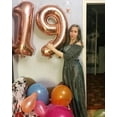 thumbnail image 6 of 40 Inch 9 Balloon Number Foil Helium 9th Birthday Decorations Party Wedding Bachelorette Birthday Bridal Shower Graduation Anniversary Celebration Decoration can fly with helium (Rose Gold 9), 6 of 14