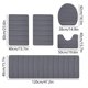 thumbnail image 3 of Juego de alfombras de baño de 5 piezas | Alfombra de baño de vellón de terciopelo antideslizante grande, absorbente de agua, espuma suave, lavable, gruesa, gris oscuro, moderna, 15.7x47.2in,, 3 of 8