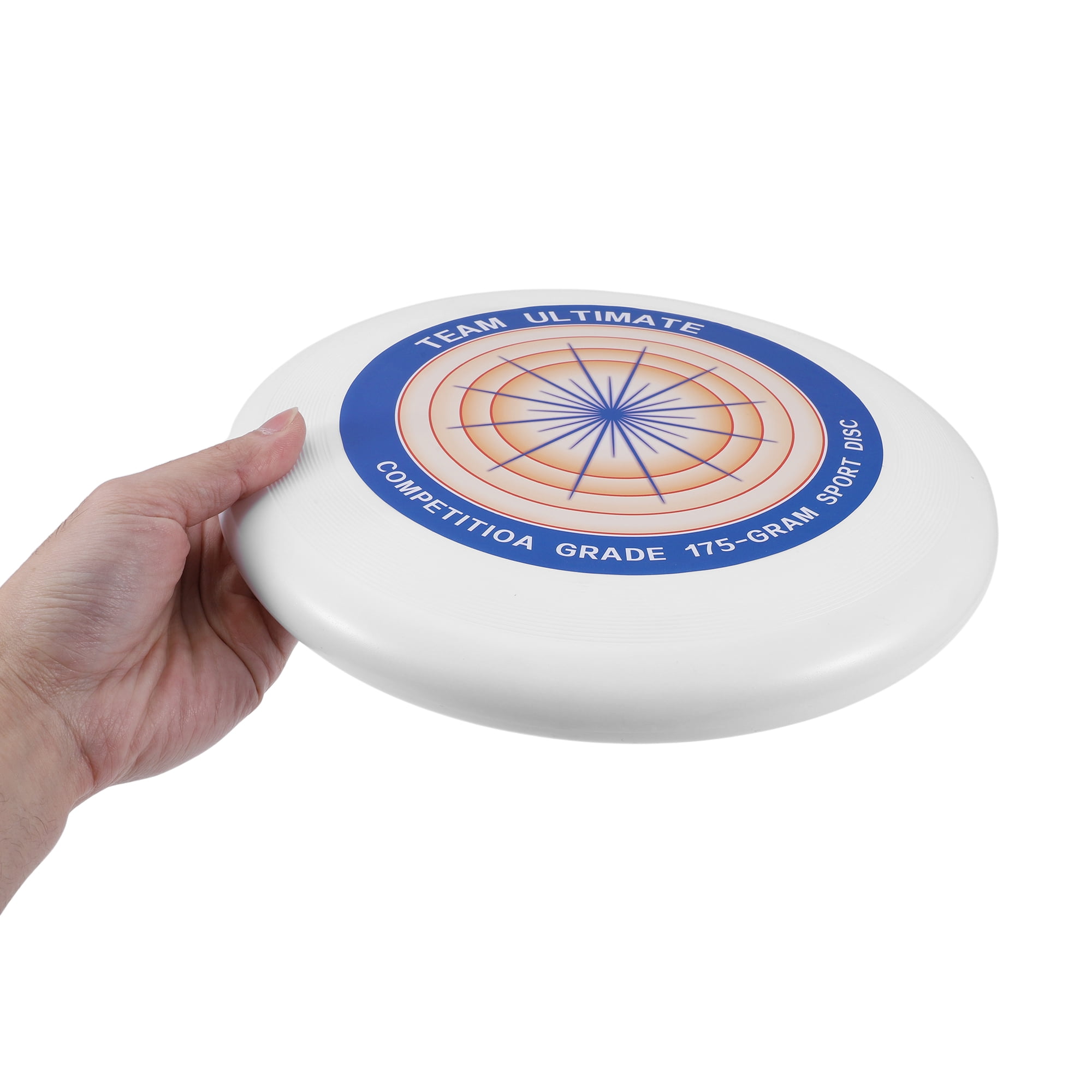 Unique Bargains Durable Round Flying Disc 10.63 Inch Diameter ["White, Red, Blue"]