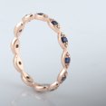 thumbnail image 4 of Armoura Jewels Prong Round Blue Sapphire Eternity Ring Yellow Gold Plated 925 Sterling Silver Wedding Band Jewelry Gift, 4 of 4