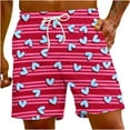 thumbnail image 2 of Puntoco Pantalones Cortos De Cintura Elástica Con Bolsillo Con Cordón Y Cómodos Informales De Color Sólido De Verano Para Hombre Verde Militar M, 2 of 9