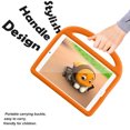 thumbnail image 7 of Allytech Kids Case for New iPad 10.2" 7th Generation, Soft EVA Foam Rubber Lightweight Handle Folding Stand Kids Proof Heavy Duty Protection Case Cover for Apple iPad 7th Gen, Orange, 7 of 7