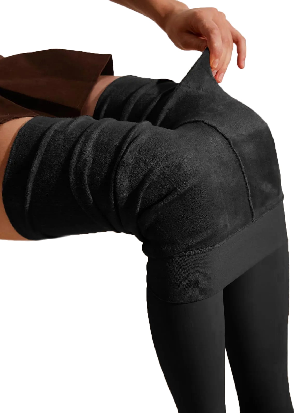 Nihsatin Women's Winter Warm Stretchy Thermal Leggings Pants Fleece ...