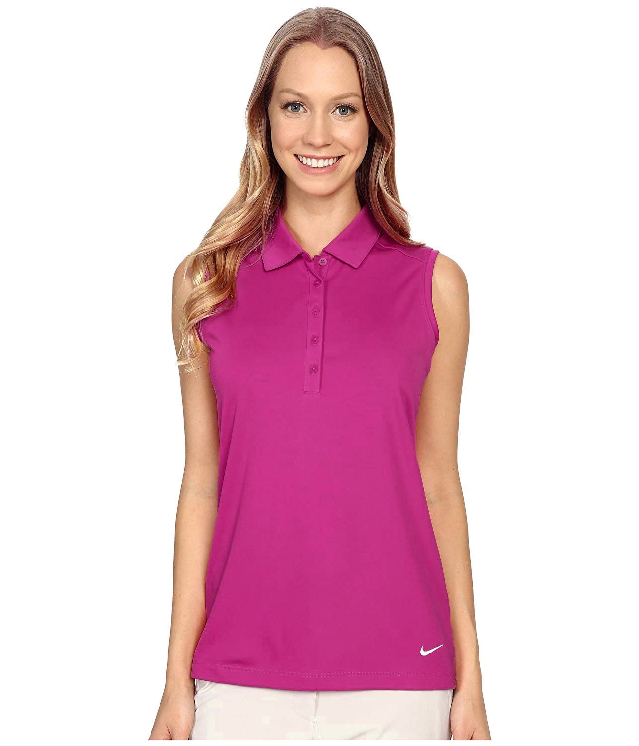 nike women's dry sleeveless golf polo