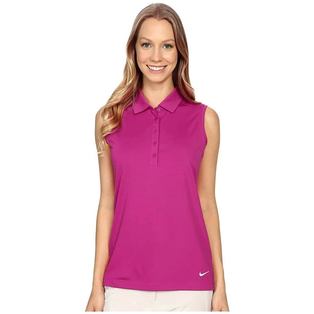 nike dri fit pink polo