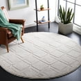 thumbnail image 2 of SAFAVIEH Marrakesh Corine Diamond Polyester Area Rug, Ivory/Beige, 6'7" x 6'7" Round, 2 of 8