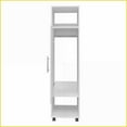 thumbnail image 2 of Armoires Modern 62.9"H with 1 Door, 3 Shelves & Full-Length Mirror | White | Engineered Wood, 2 of 8