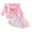 Pink Letter Embroidery, variant on Okbabeha Little Girl Birthday Outfit Flying Sleeve Letter Sweatshirt Tulle Skirt