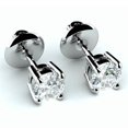 thumbnail image 1 of 4.00 CT Boucles d'Oreilles Diamants Taille Brillant Ronds - Or Blanc, 1 of 1
