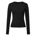 thumbnail image 7 of Summer Tops for Women Spandex Shirt Women Stretchy Shirts for Tops Spandex T Shirt Pack Women's Athletic Top T Shirts Loose Casual Casual ’ s Slim Black XL, 7 of 7
