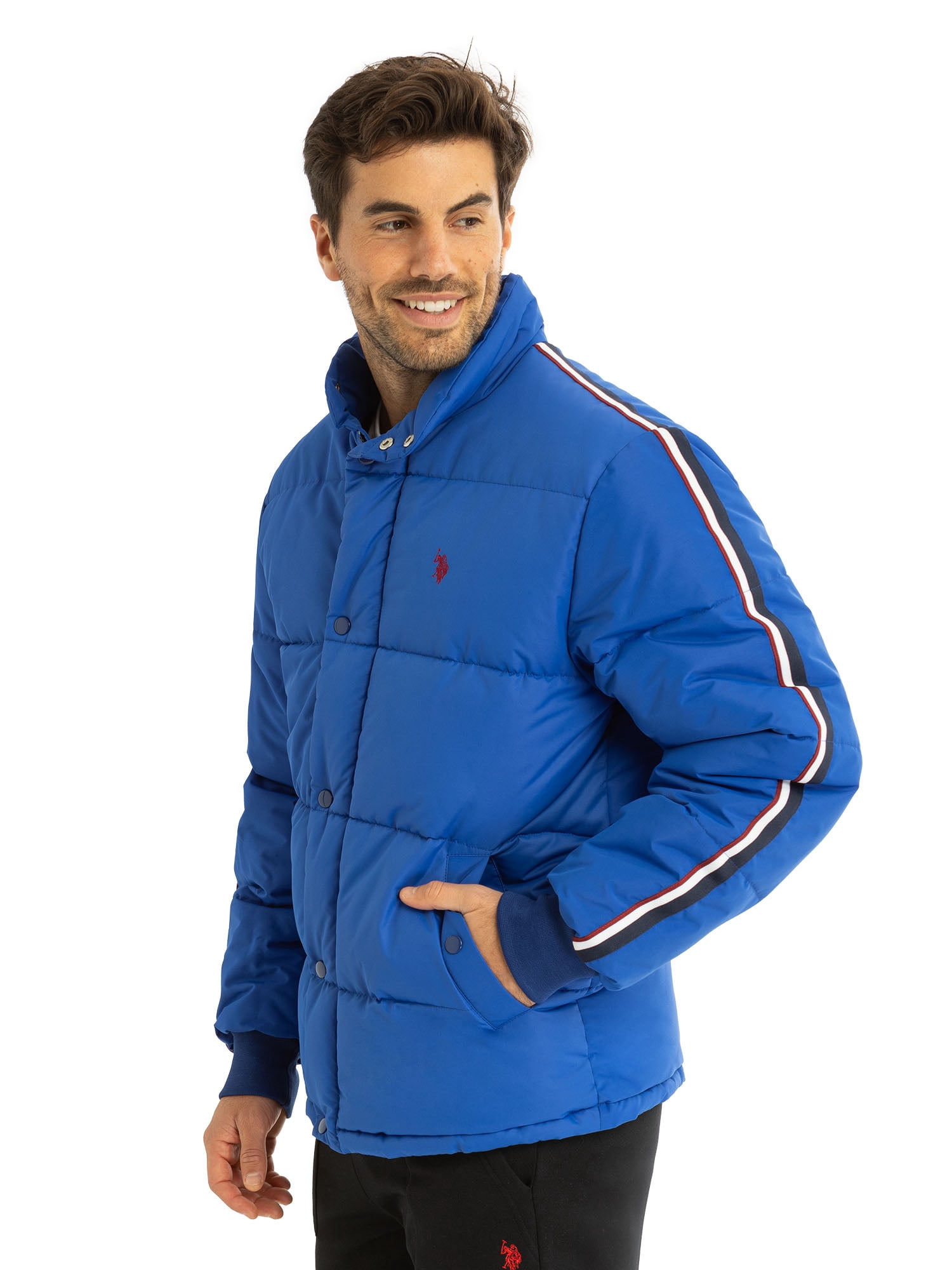 U.S. Polo Assn. Men's Varsity Bomber Puffer Jacket, Sizes S-3XL