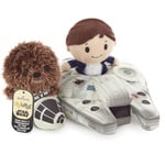 Hallmark 1KDD2031 itty bittys Star Wars Han Solo & Chewbacca in Millennium Falcon Stuffed Animal Set