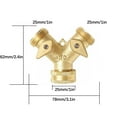 hengsof 2 Way Brass Hose Splitter All Metal Body Y Connector and
