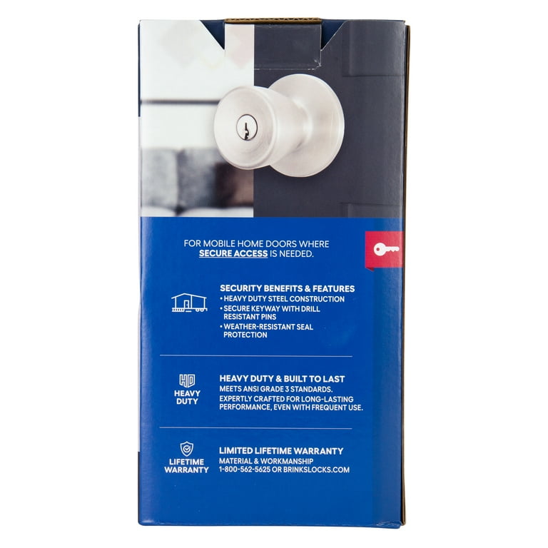 Brinks Mobile Home Keyed Entry Classic Bell Style Doorknob