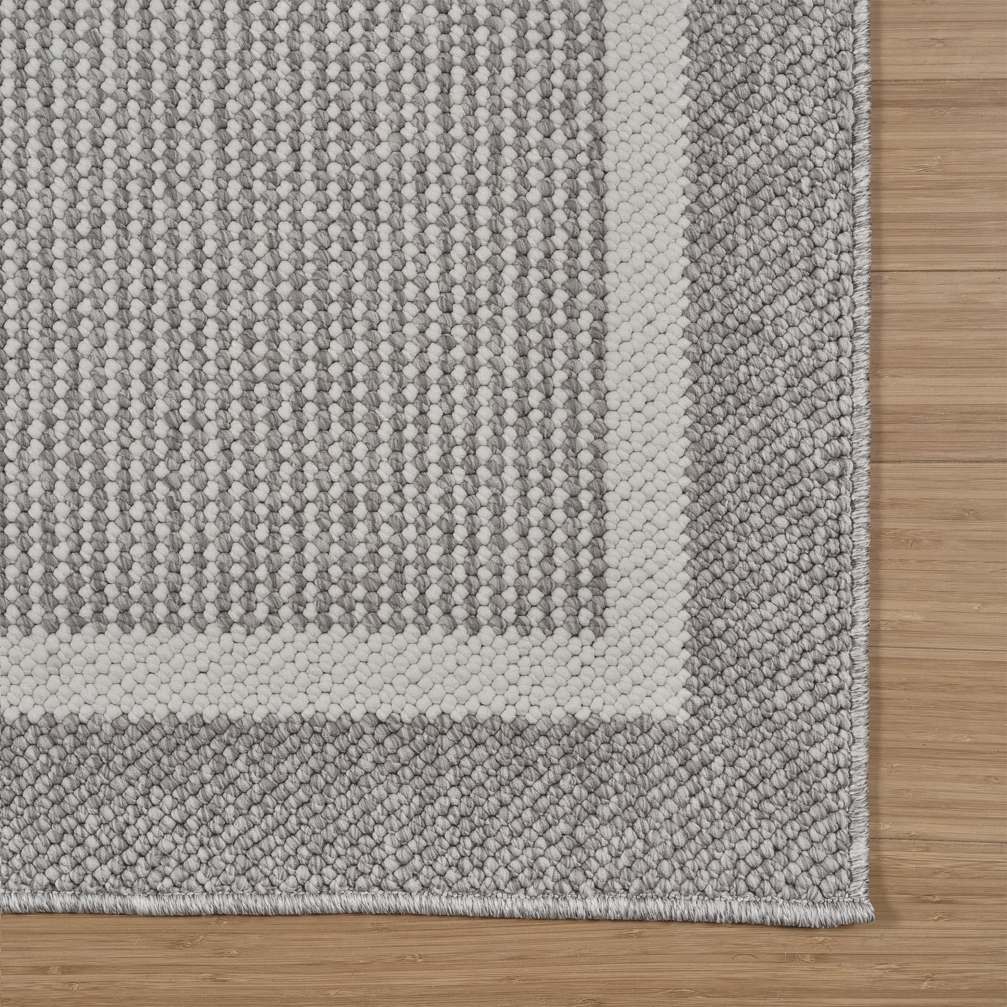 HGTV Soft Weave Mari Modern/ Contemporary Solid Color Gray Area Rug, 8x10