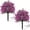 Purple, variant on IMossad 22in Artificial Violets Flowers with Ground Spikes - Outdoor Fake Shrubs for Garden, Porch, Patio - Fade-Resistant & Weatherproof