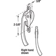 thumbnail image 2 of Casement Locking Handle, Right Hand, Aluminum, Diecast, 2 of 4